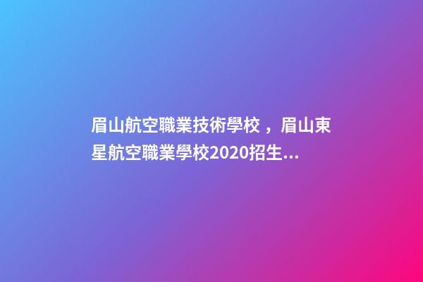 眉山航空職業技術學校，眉山東星航空職業學校2020招生簡章-第1張-觀點-玄機派
